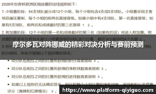 摩尔多瓦对阵挪威的精彩对决分析与赛前预测